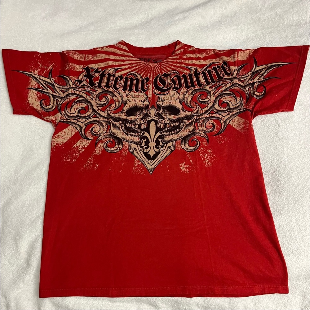 Xtreme Couture Skull Fleur de Lis Graphic T-Shirt
